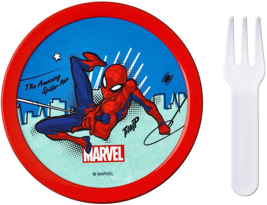 Mepal fruitbox Campus – 300 ml – Inclusief fruitvorkje – Sluit goed af – Snackdoosje – Spiderman - Foto 2