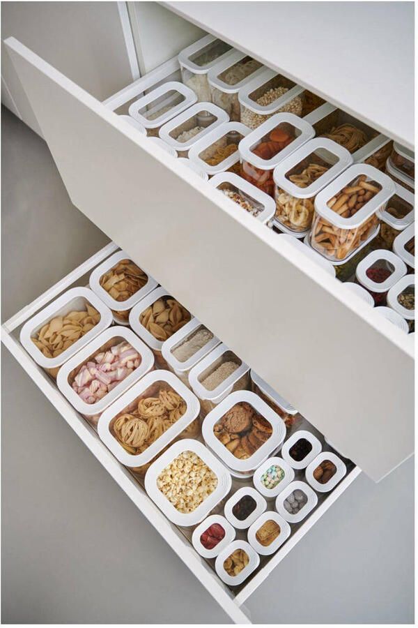 Mepal – Bewaardoos Modula 1000 ml – wit –– voorraaddoos bewaardoos met deksel – luchtdicht – transparant stapelbaar - Foto 3