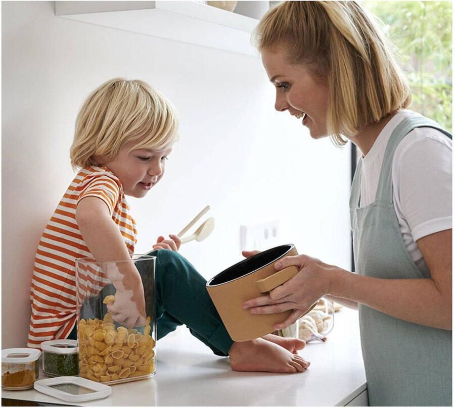 Mepal – Bewaardoos Modula 2000 ml – wit – voorraaddoos bewaardoos met deksel – luchtdicht – transparant stapelbaar - Foto 2