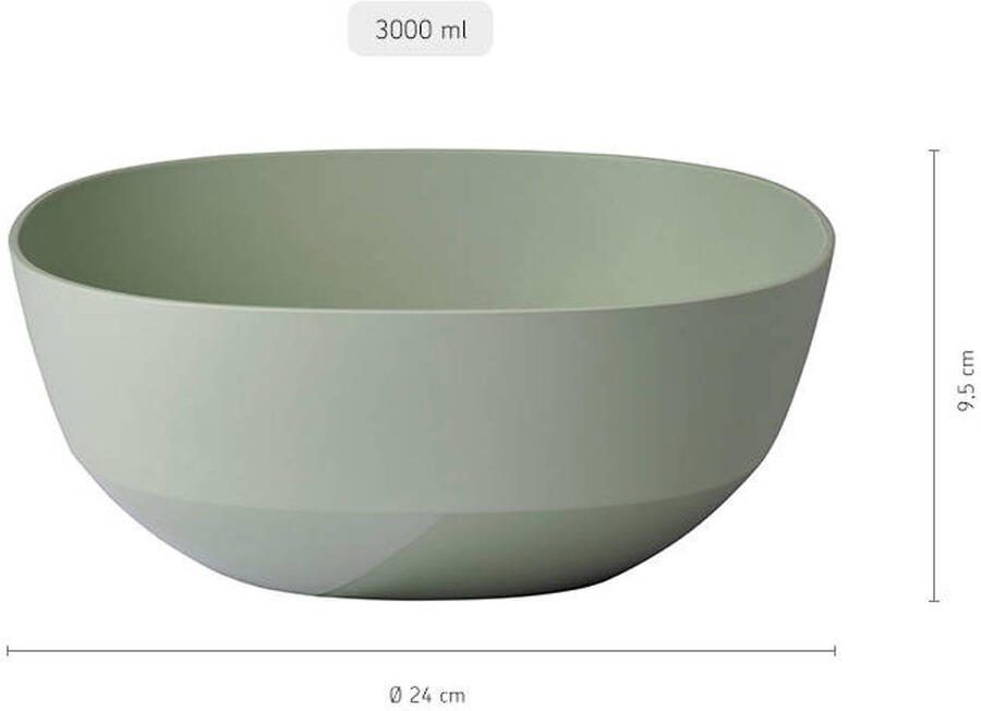Mepal serveerschaal Silueta – 3000 ml – Saladeschaal – Nordic white - Foto 2