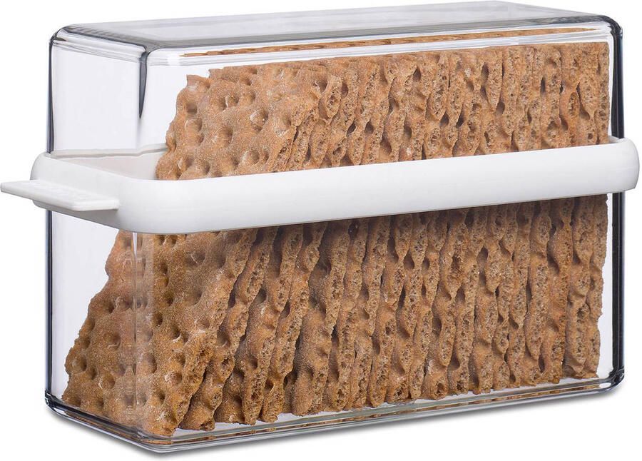 Mepal Knäckebröd Doos Stora wit Ideaal voor knäckebröd Gekleurde ring met bijzonder design transparant - Foto 2