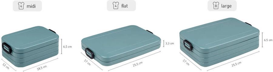 Mepal – Lunchbox Take a Break large – Geschikt voor 8 boterhammen – Nordic sage – Lunchbox voor volwassenen - Foto 3