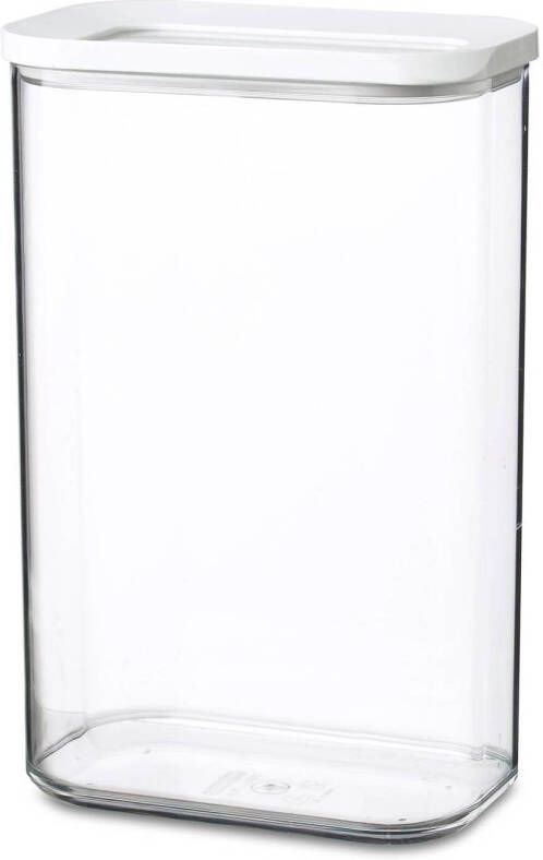 Mepal – Bewaardoos Modula 2000 ml – wit – voorraaddoos bewaardoos met deksel – luchtdicht – transparant stapelbaar - Foto 4