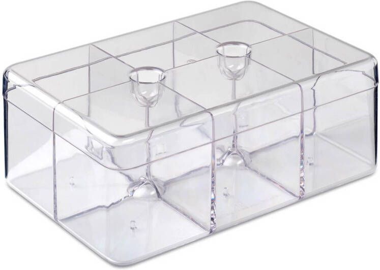 Mepal Theedoos Rechthoekig 6 vaks Transparant Opbergdoos Theekist - Foto 6