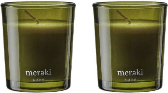 Meraki geurkaars Oud leaf (set van 2)