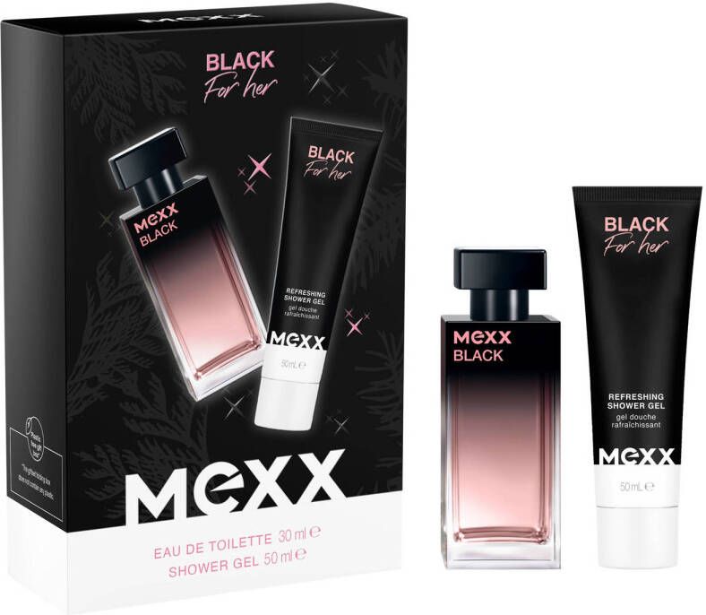 Mexx geschenkset Black Woman eau de toilette 30 ml + showergel 50 ml