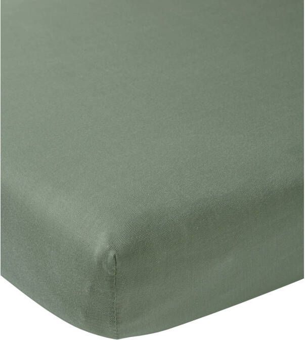 Meyco jersey juniorbed hoeslaken 70x140 150 cm forest green