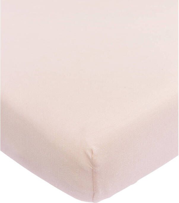 Meyco katoenen jersey ledikant hoeslaken 60x120 cm Soft Pink