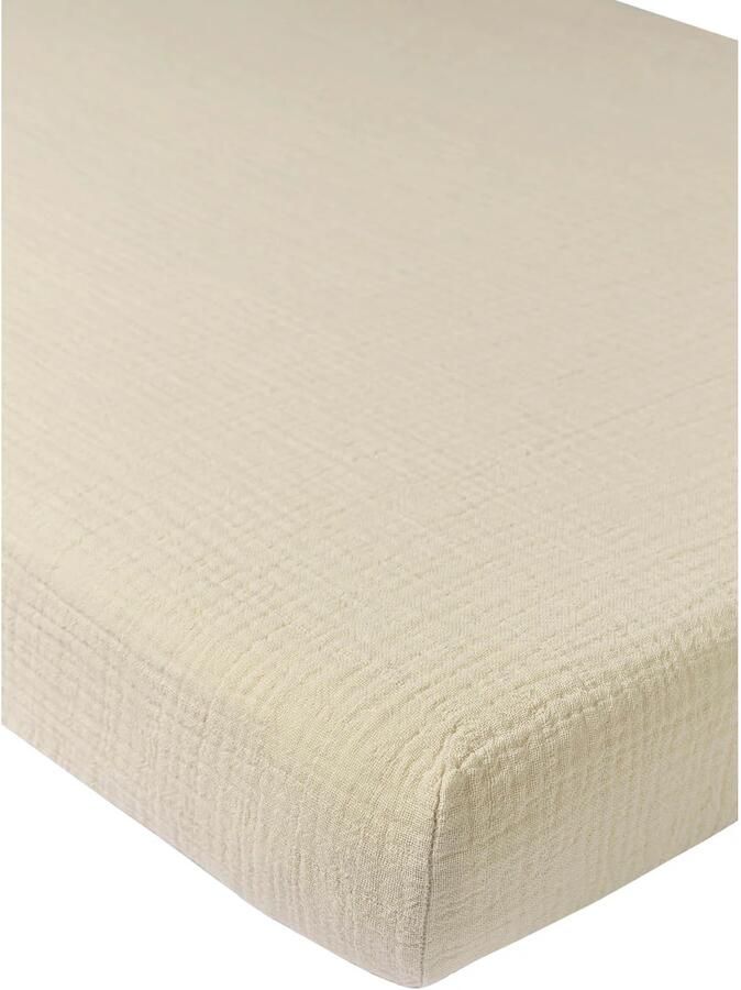 Meyco hoeslaken ledikant pre-washed hydrofiel soft sand 60x120cm