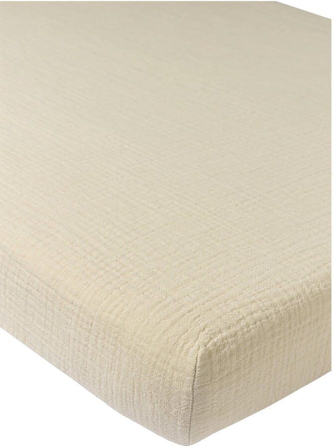 Meyco hoeslaken wieg pre-washed hydrofiel soft sand 40x80cm