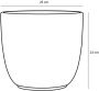 Mica Decorations Binnenpot Rond ESET VAN 21 TUSCA H23D25 Wit Mat - Thumbnail 2