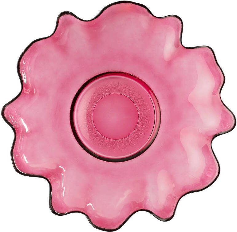Mica Decorations bloemvormige schaal (rood) (33 cm)