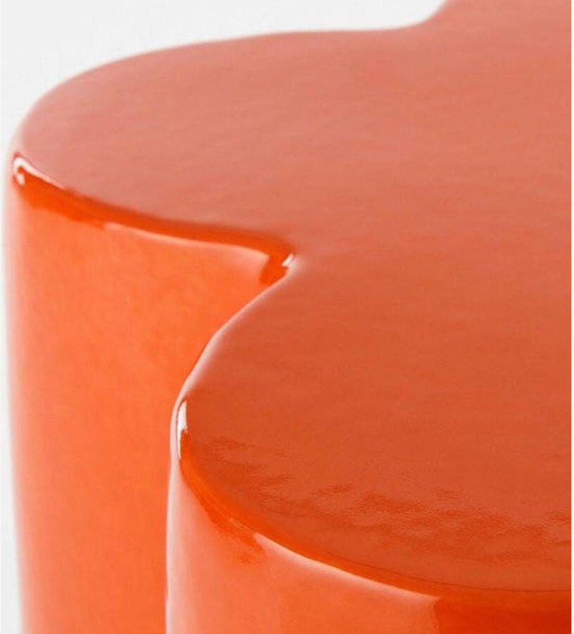 Mica Decorations Aita Bijzettafel H45 x Ø35 cm Keramiek Oranje