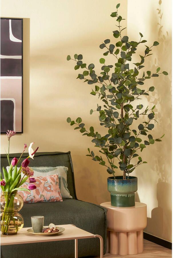 Mica Decorations Eucalyptus Kunstplant in Bloempot H150 x Ø30 cm Groen - Foto 2