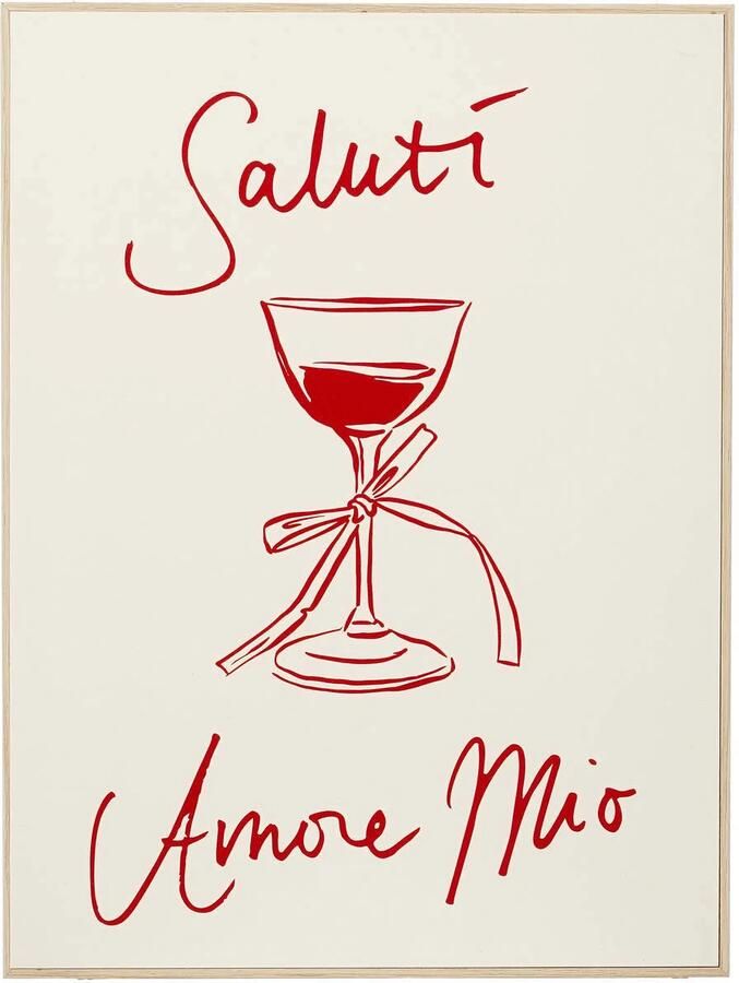 Mica Decorations schilderij Saluti Amore Mio (31x41 cm)