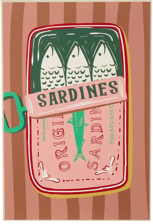 Mica Decorations schilderij Sardines (41x61 cm)