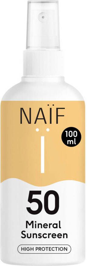 NAÏF minerale zonnebrandspray factor 50 100 ml