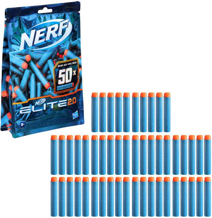 Nerf Elite 2.0 50-Dart Refill Pack Inclusief 50 officiële Elite 2.0 Darts compatibel met alle Elite Blasters