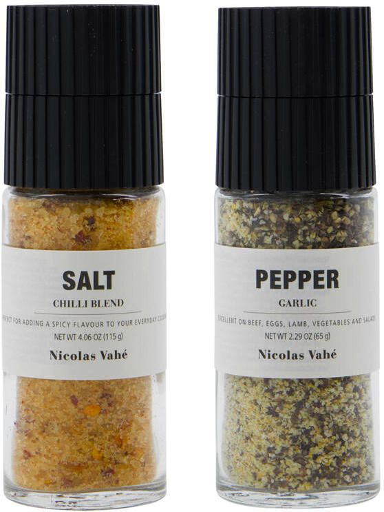 Nicolas Vahé geschenkset zout chili + peper knoflook