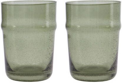 House Doctor Glas Rain groen 10cm set van 2