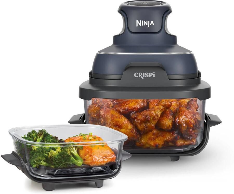 Ninja CRISPi 4-in-1 Airfryer met glazen vershoudschalen Antraciet FN101EUGY