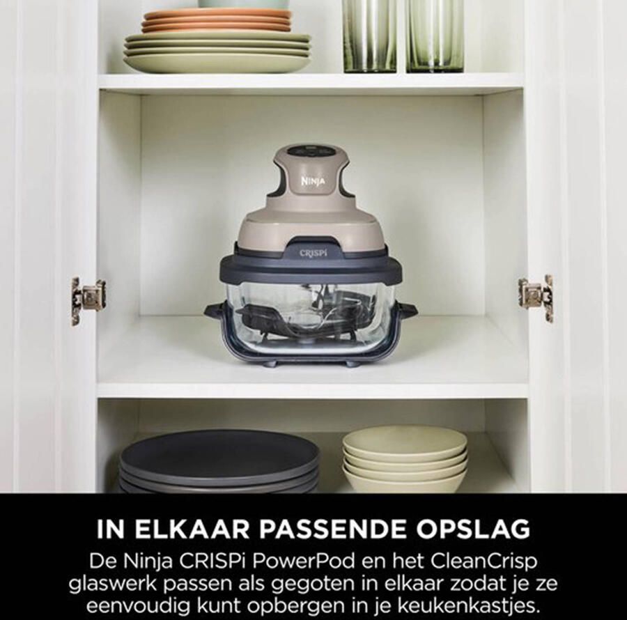 Ninja CRISPi 4-in-1 Airfryer met glazen vershoudschalen Grijs FN101EUST - Foto 4