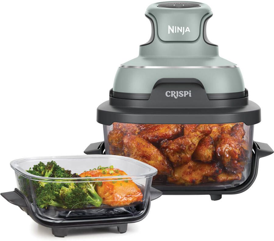 Ninja CRISPi 4-in-1 Airfryer met glazen vershoudschalen Groen FN101EUSG - Foto 2