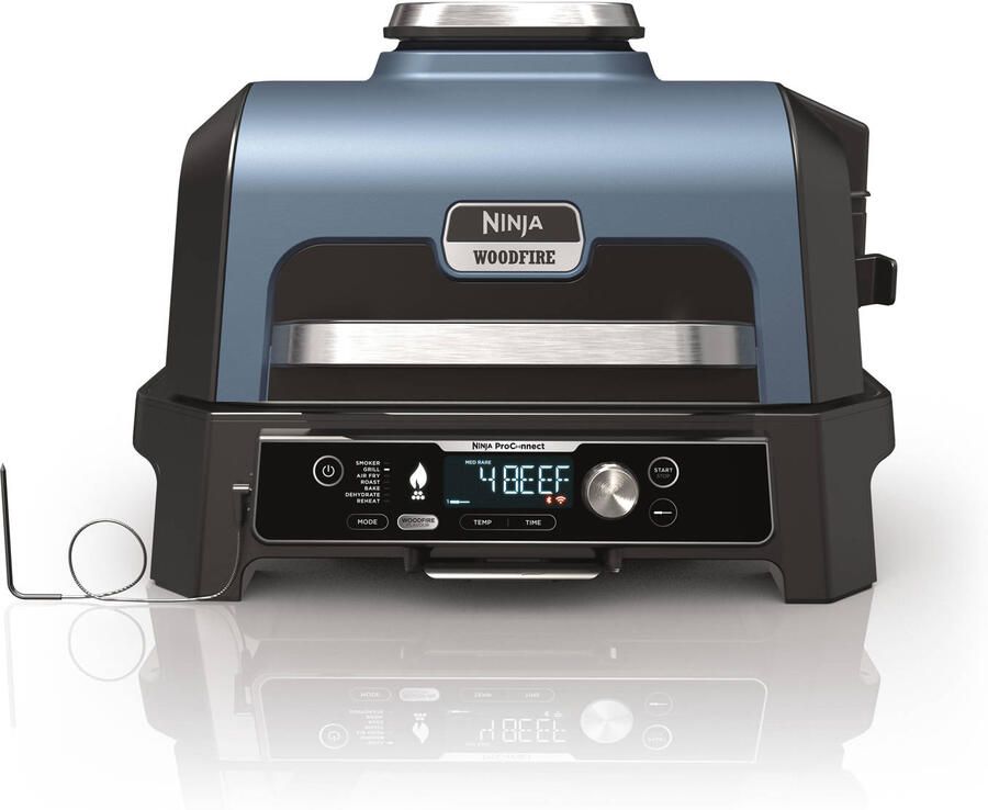 Ninja Woodfire Pro Connect XL 7-in-1 Elektrische Smart BBQ Grill en Smoker Inclusief Digitale Braadthermometer Connect App OG901EU - Foto 4