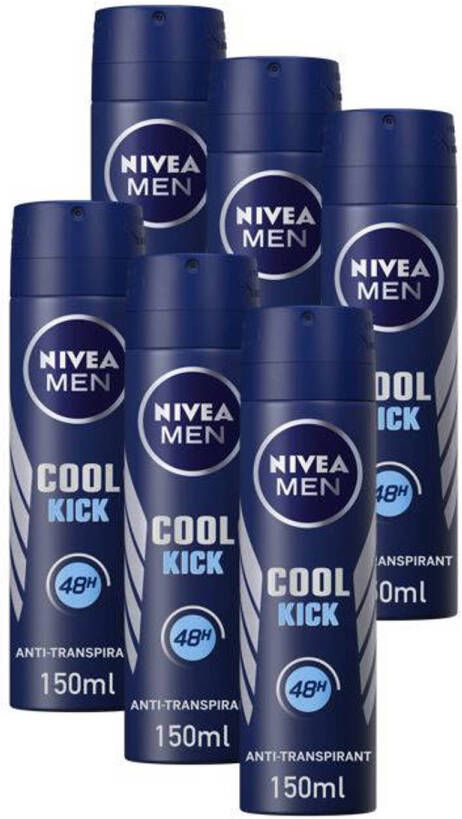 NIVEA Cool Kick deodorant voordeelverpakking 6 x 150 ml