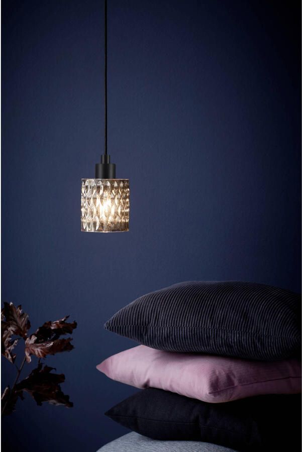 Nordlux Hanglamp Hollywood Zwart Gerookt Glas ⌀11cm E27 - Foto 4