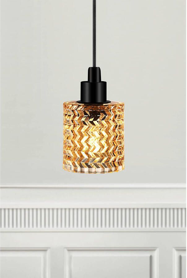 Nordlux Hanglamp Hollywood Ø 11 cm Amber Zwart