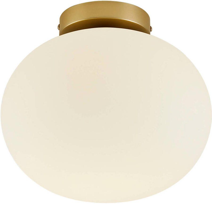 Nordlux Plafondlamp Alton Opaalglas met messing behuizing