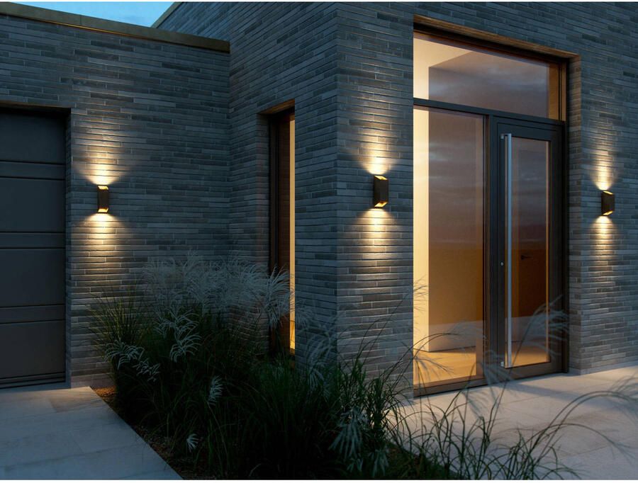 Nordlux Wandlamp voor buiten Nico Square Eenvoudige installatie parallelschakeling mogelijk IP54-bescherming (1 stuk) - Foto 4