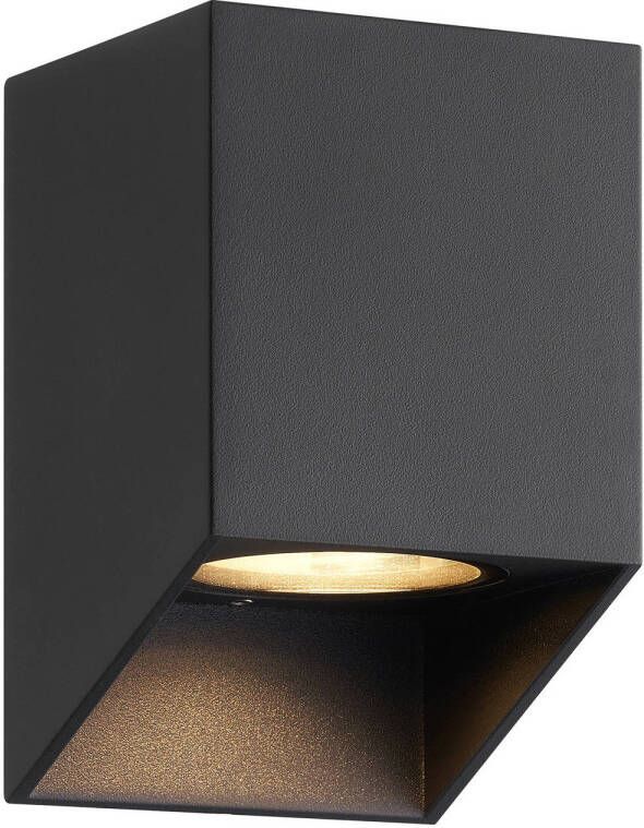 Nordlux wandlamp buiten Nico vierkant zwart