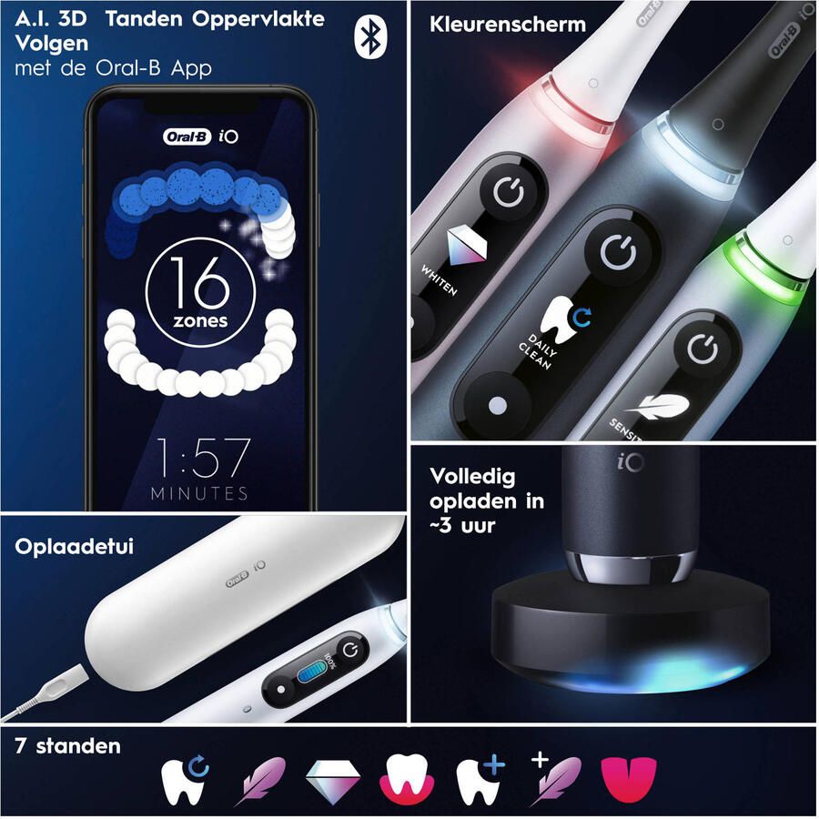 Oral B Oral-B iO 9N Black Elektrische Tandenborstel Ontworpen Door Braun - Foto 4