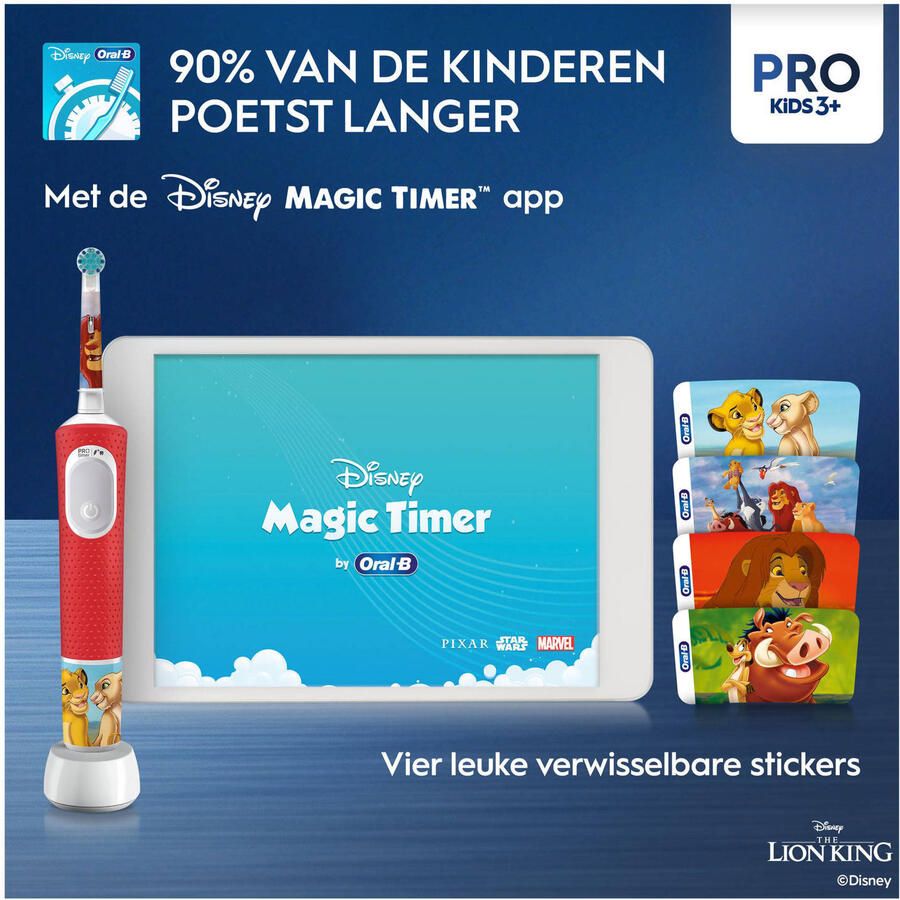 Oral B Oral-B Pro Kids The Lion King Elektrische Tandenborstel Ontworpen Door Braun - Foto 3