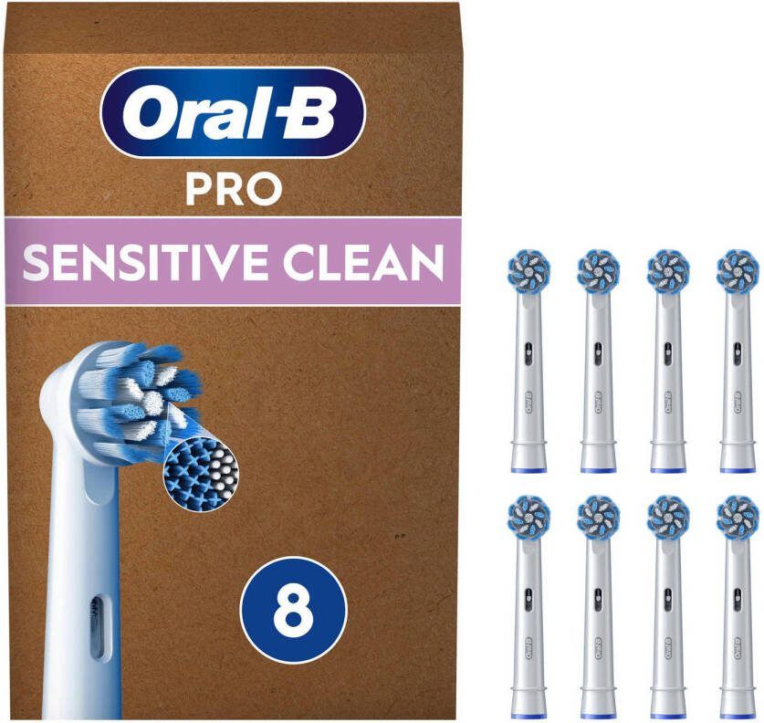 Oral-B Pro Sensitive Clean opzetborstels wit 8 stuks
