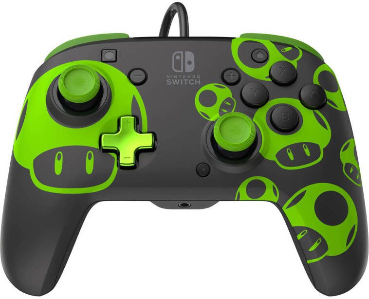 PDP Gaming Rematch Wired Controller 1-Up Mushroom Glow in the Dark (Nintendo Switch)