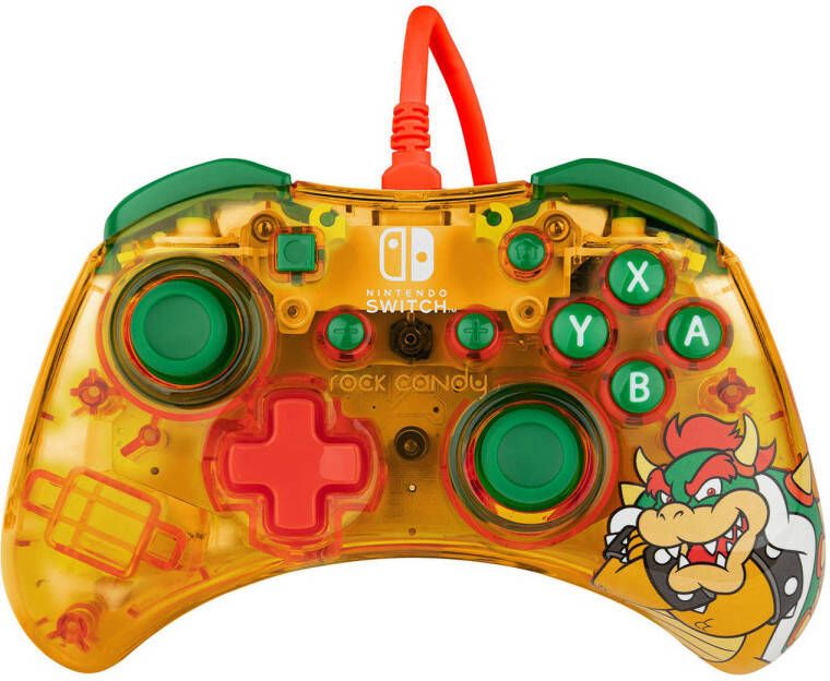 PDP Gaming Rock Candy Wired Controller Lemon Bomb Bowser (Nintendo Switch Switch OLED)