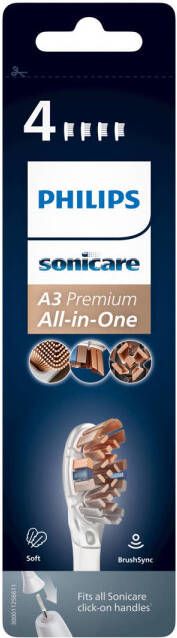 Philips Sonicare opzetborstels A3 Premium All-in-One HX9094 10 4 stuks