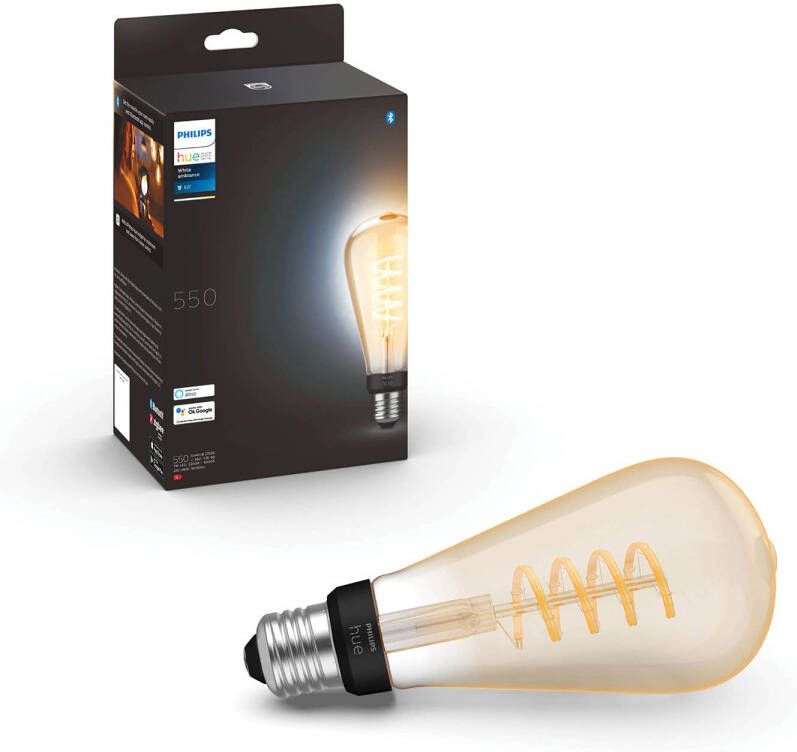 Philips Hue filament edisonlamp ST64 warm tot koelwit licht 1-pack E27 - Foto 3