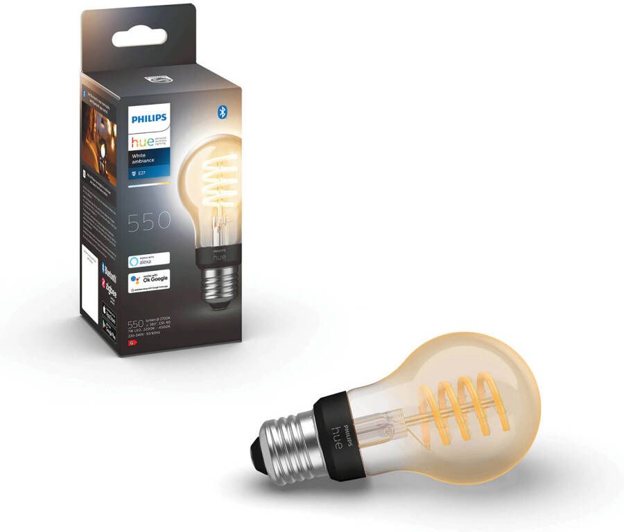 Philips Hue filament standaardlamp A60 warm tot koelwit licht 1-pack E27