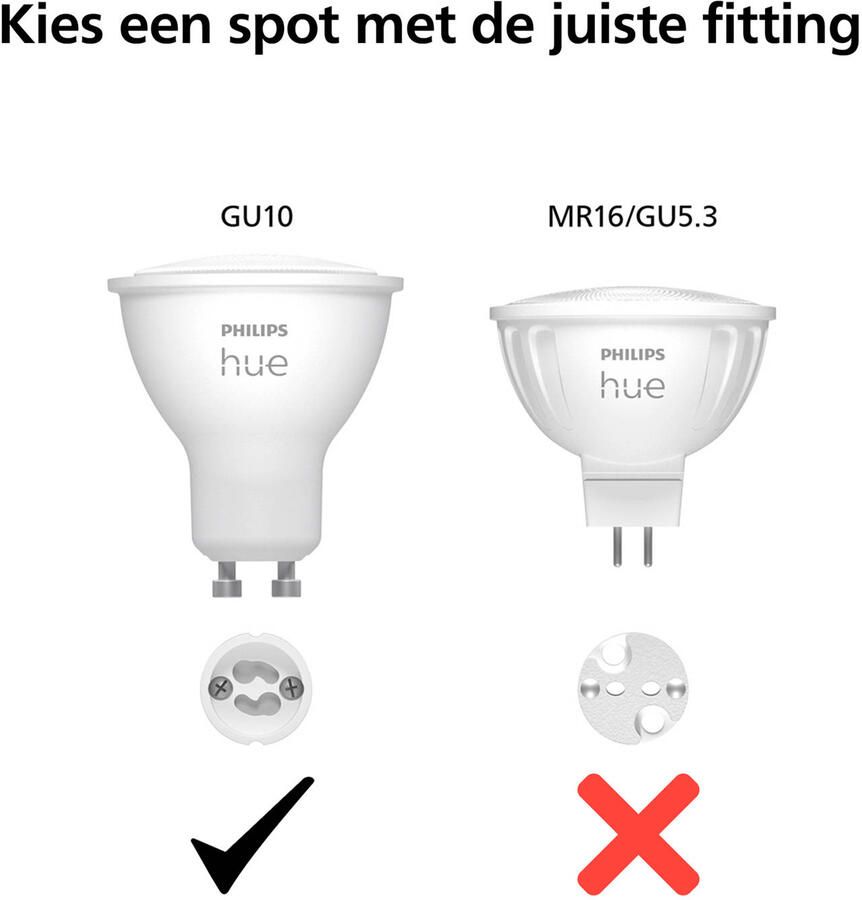 Philips Hue Spot warm-tot koelwit licht 2 pack GU10 - Foto 3