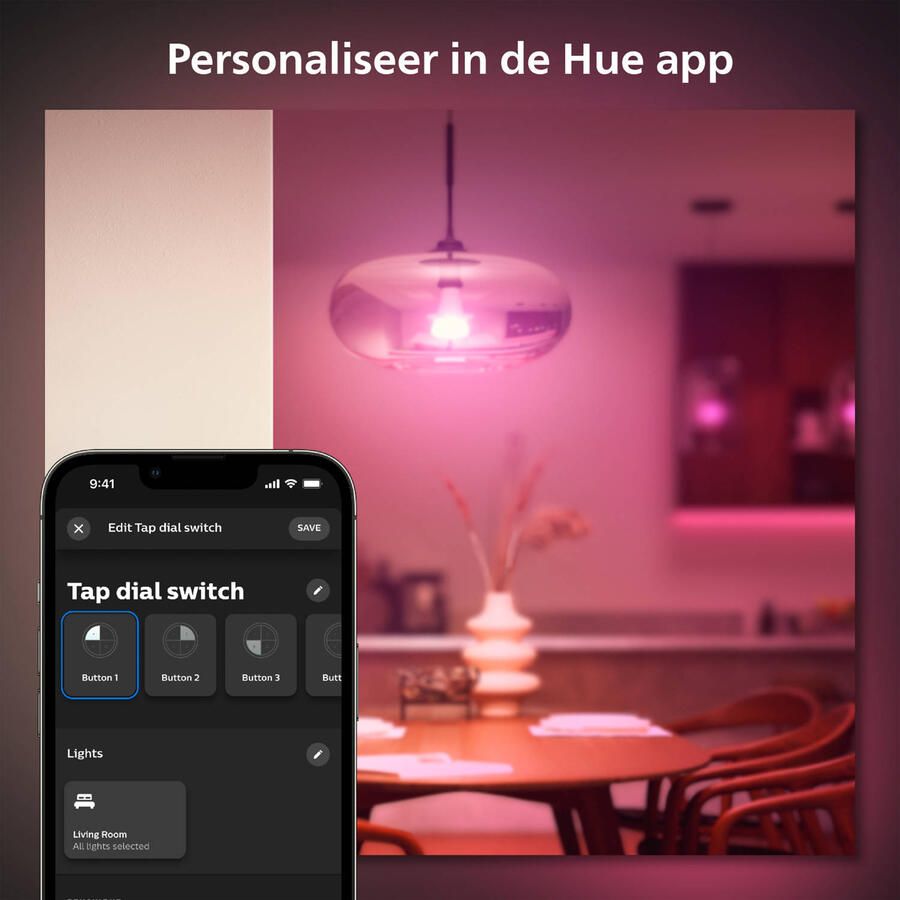 Philips Hue schakelaar dimmer Tap dial Switch (Zwart) - Foto 3