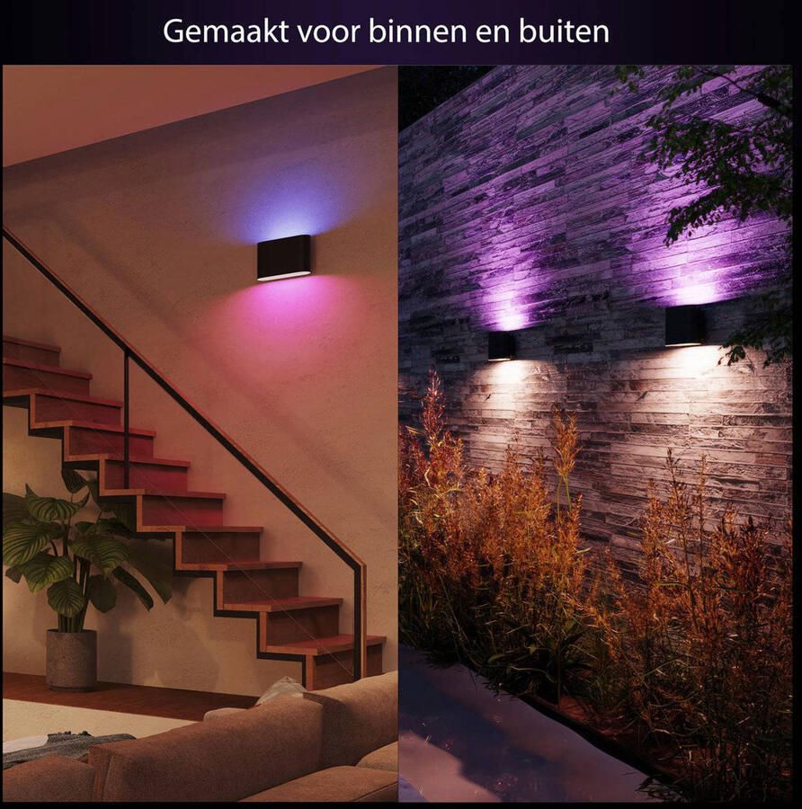 Philips Hue wandlamp buiten Dymera wit en gekleurd licht - Foto 4