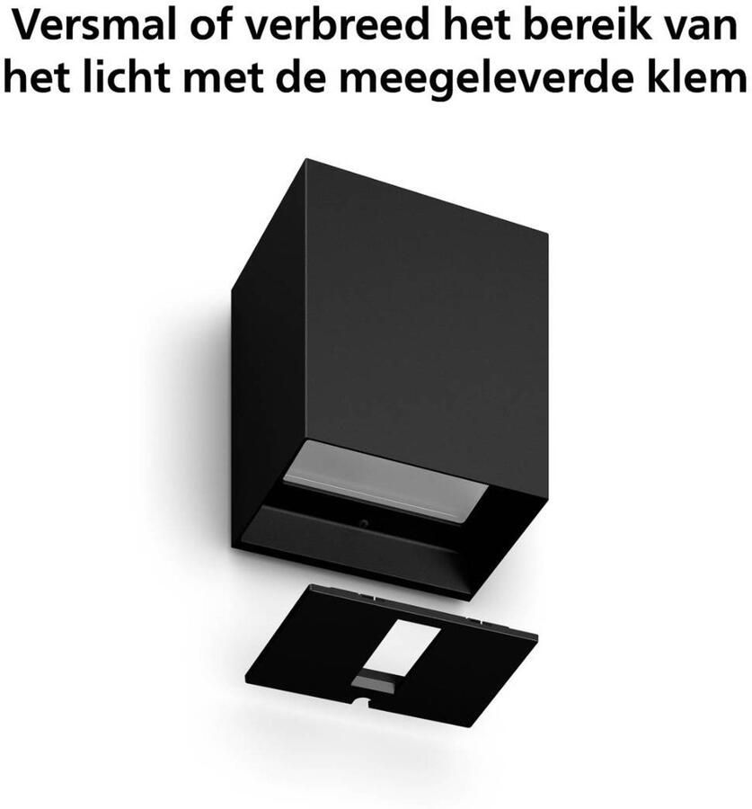 Philips Hue Resonate Down muurlamp wit en gekleurd licht zwart … - Foto 4