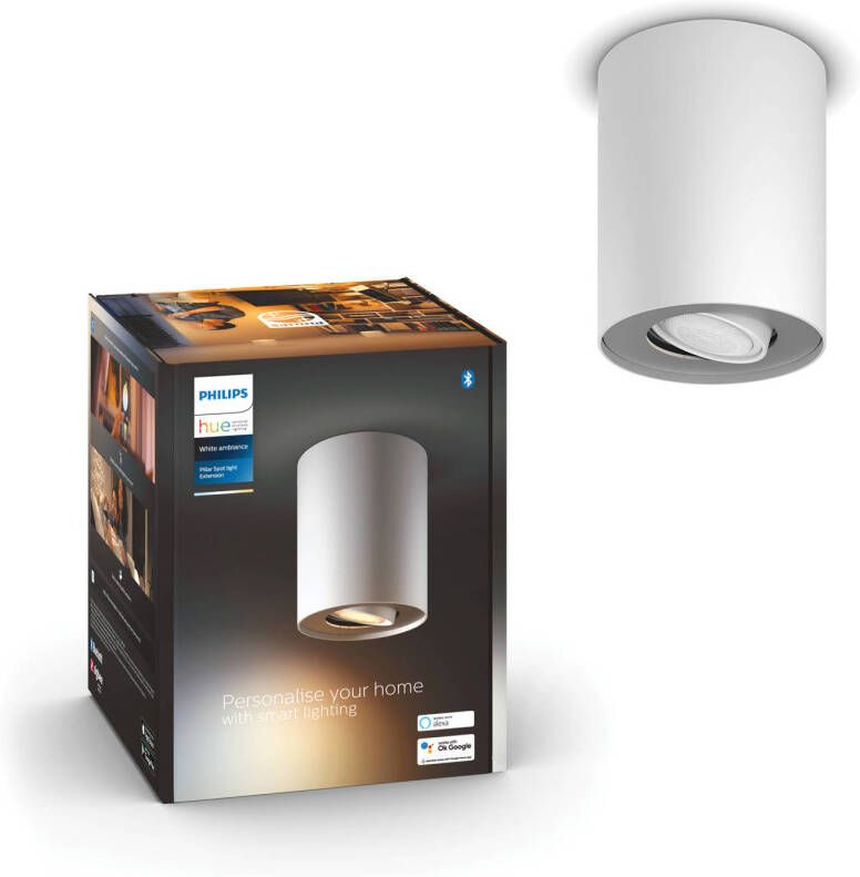 Philips Hue Pillar opbouwspot warm- tot koelwit licht 1-spot wit GU10