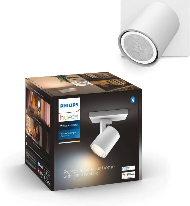 Philips Hue Runner opbouwspot warm- tot koelwit licht 1-spot wit