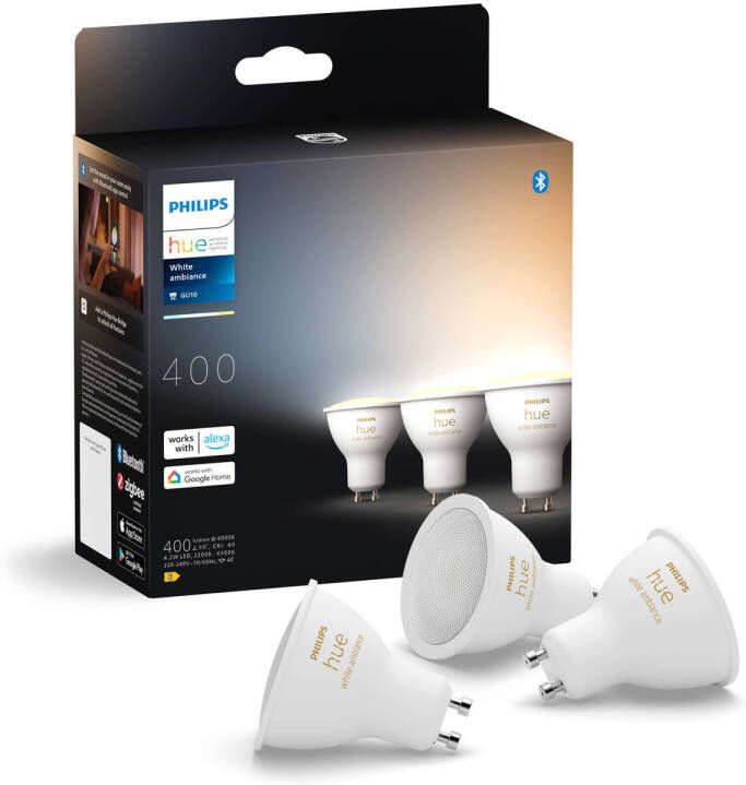 Philips Hue Spot warm-tot koelwit licht 3 pack GU10