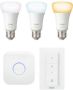 Philips Hue Starterspakket E27 Lichtbron met Bridge en Dimmer Switch warm tot koelwit licht 3 x 9 5W Bluetooth - Thumbnail 3